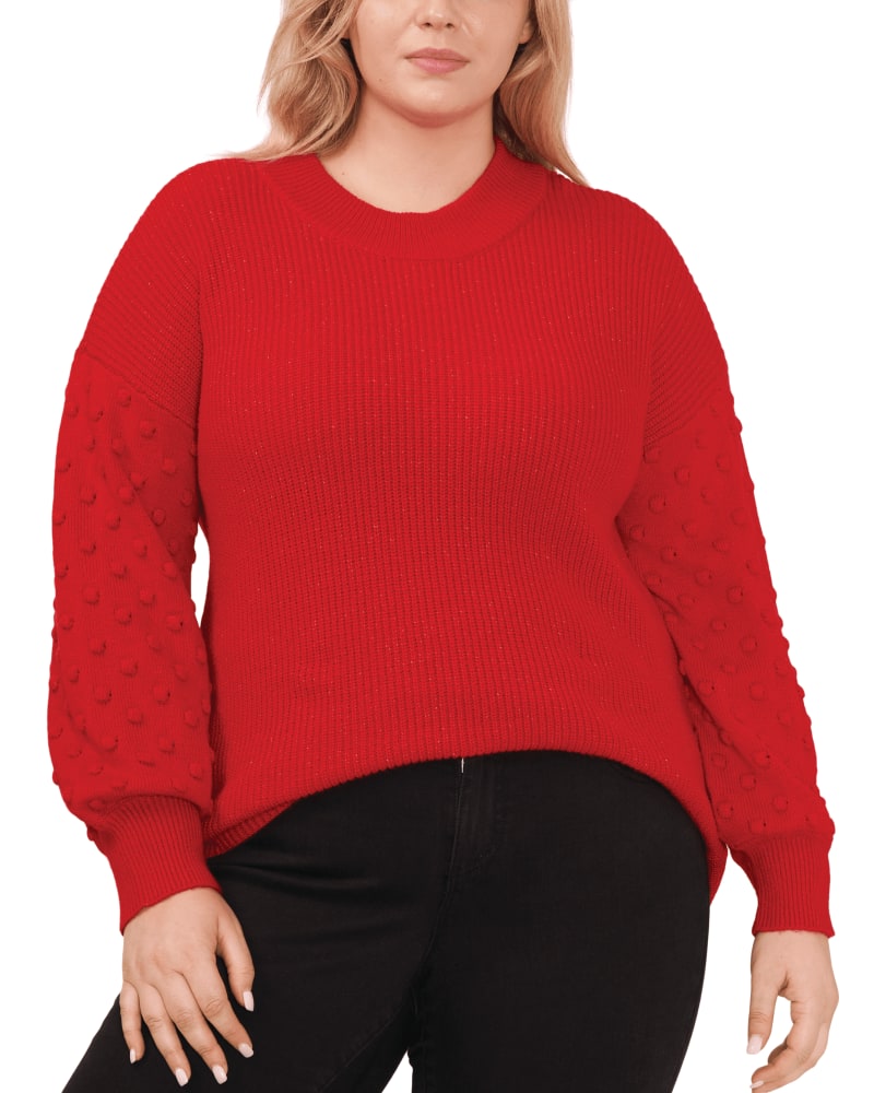 Bobble outlet sleeve sweater